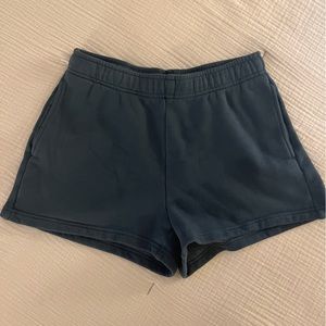 Aritzia TNA Cozy Fleece Boyfriend Basic 3” Sweatshort in Outerspace